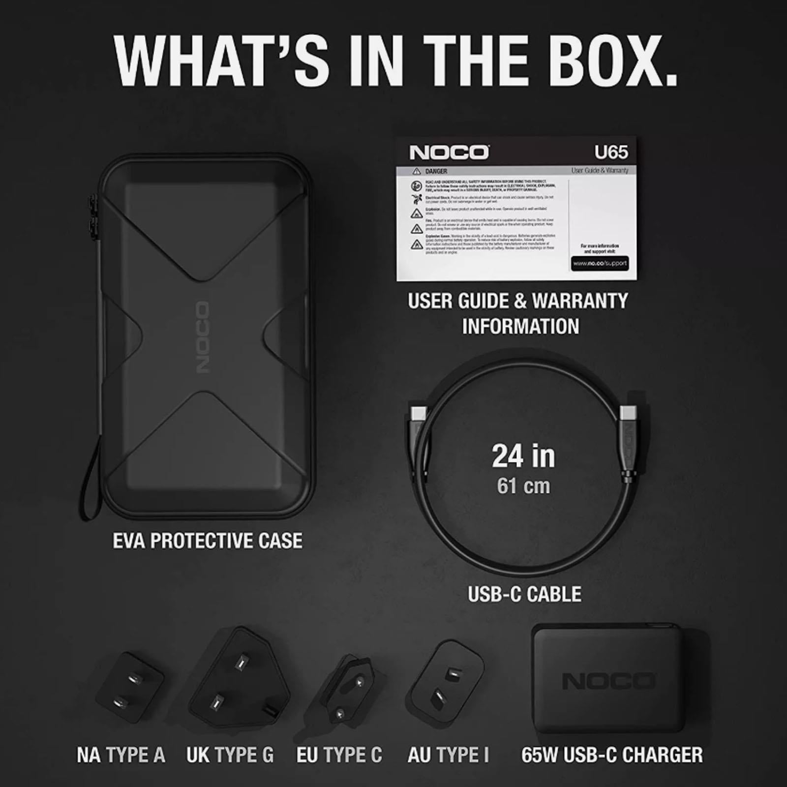 NOCO U65 - 65W USB-C Fast Charger for GBX45 GBX55 GBX75 GBX155 Boost X
