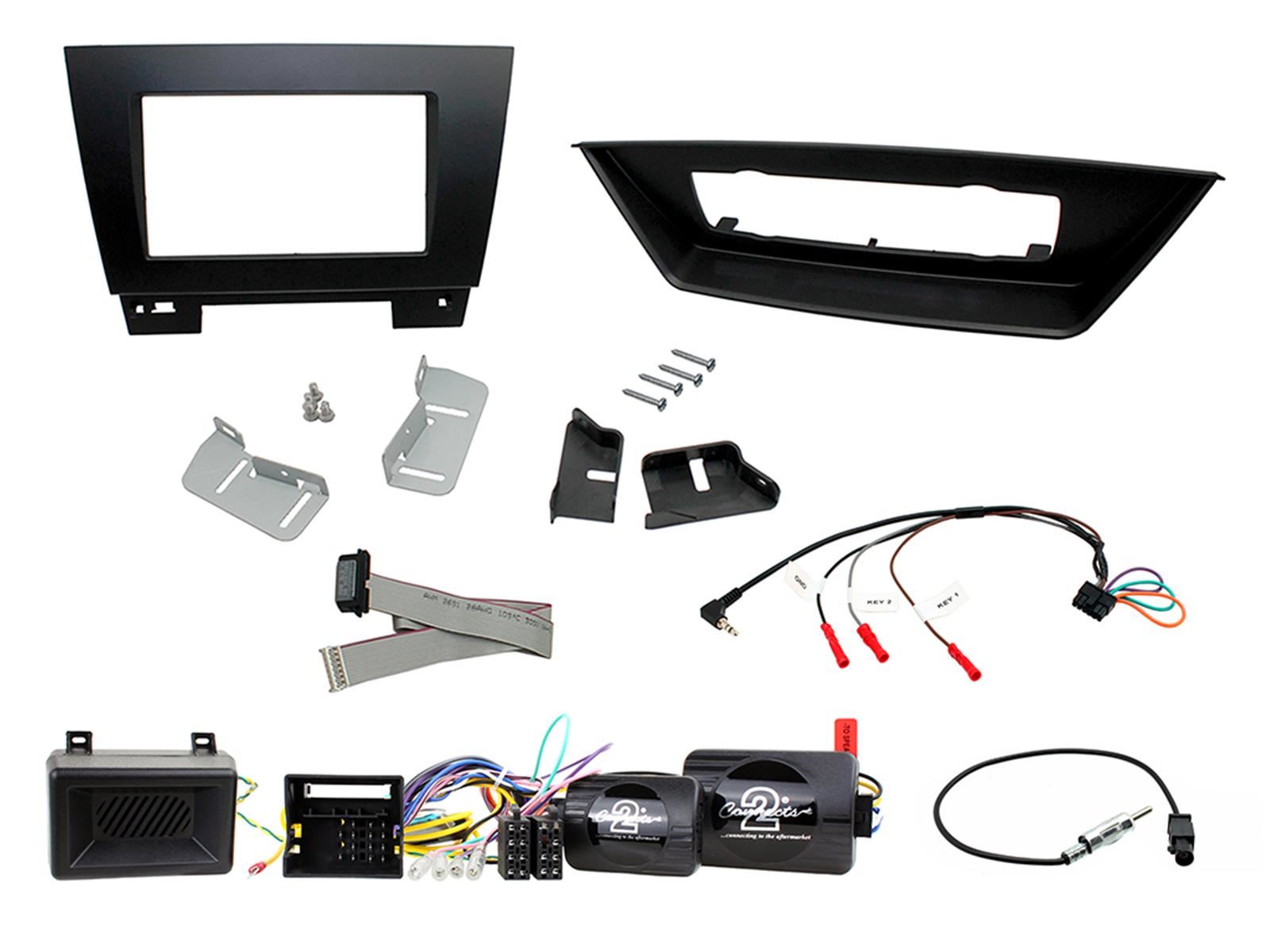Connects2 CTKBM24 BMW X1 09-15 E84 Double Din Car Stereo Fascia & Steering Wheel Interface