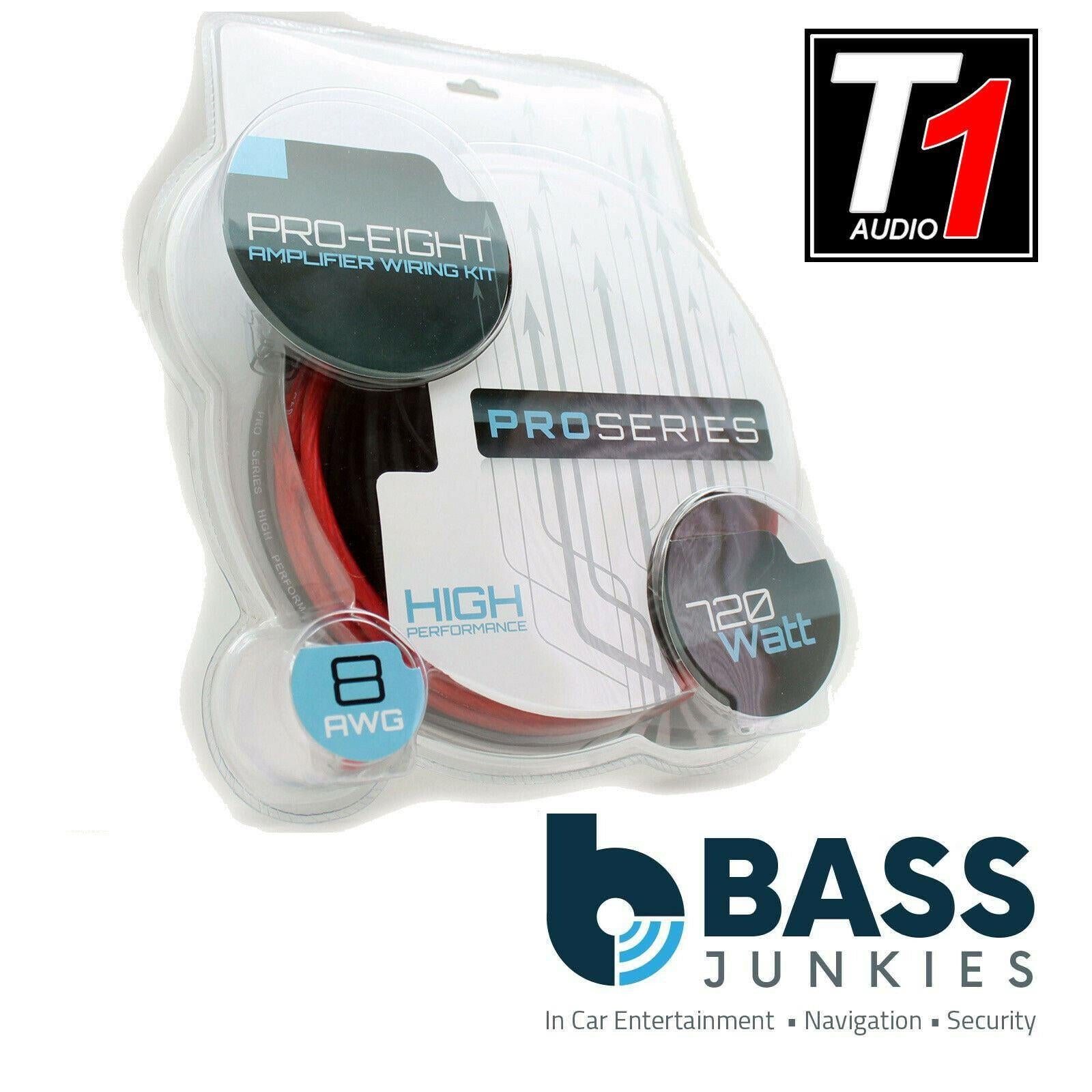 Connects2 PRO-EIGHT - 720 Watts 8AWG Gauge Power Ground RCA Car Amplifier Wiring Kit