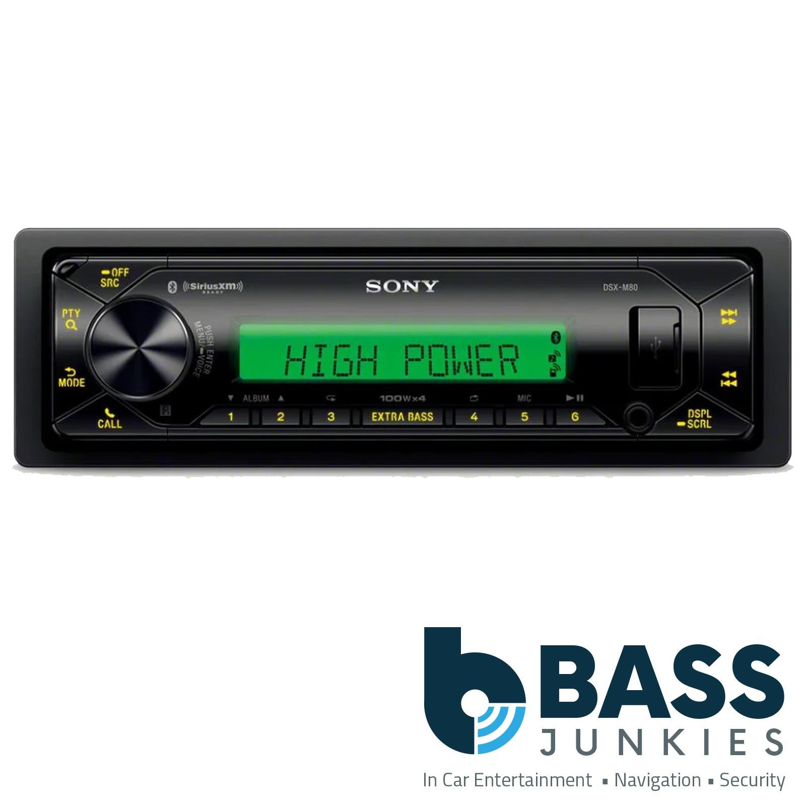 SONY DSX-M80 HIGH POWER MECHLESS BLUETOOTH USB AUX FM RADIO MARINE BOAT STEREO