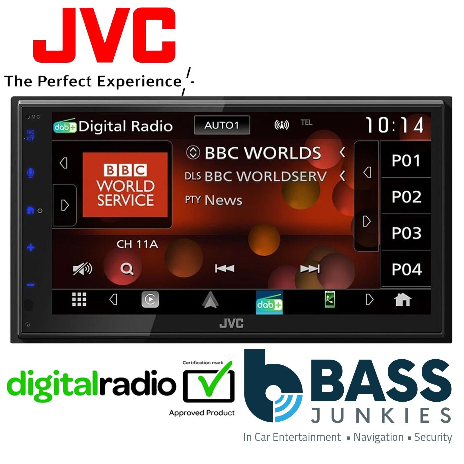 JVC KW-M695DBW - 6.8' DAB+ Radio Wireless CarPlay & Android Auto Bluetooth Car Stereo Screen