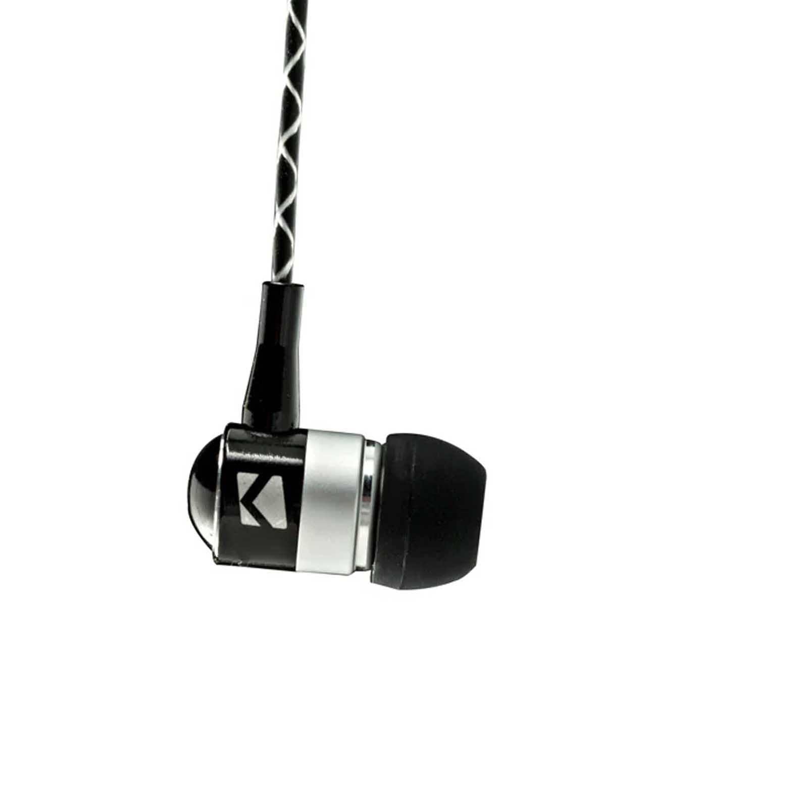 Kicker 46EB54 - Wired Earbuds Headphones With Mic Remote Black 3.5mm