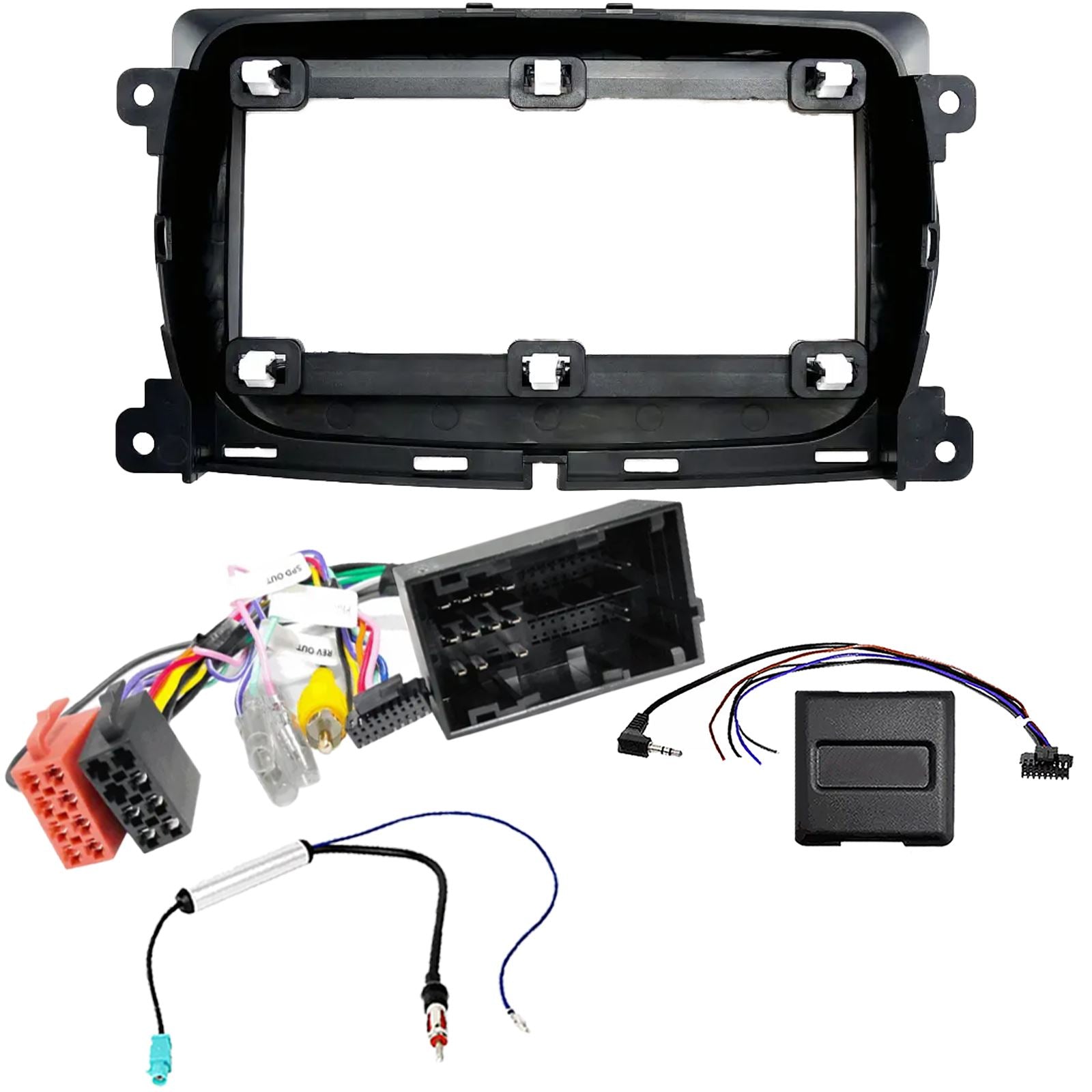 For Fiat 500 2012 On Fascia Panel Interface for 9" Android Car Radio Screen