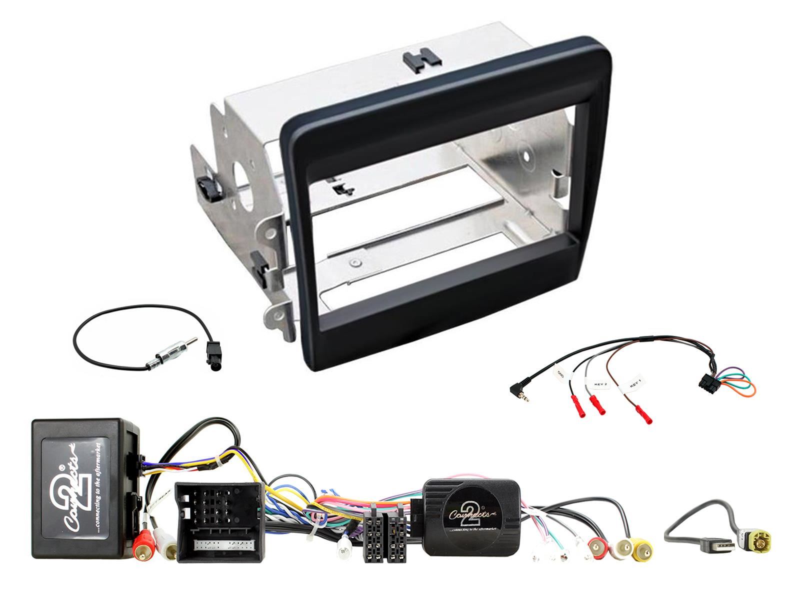 SONY DAB+ Apple | Android Double Din Stereo Fitting Kit + Steering Wheel Stalk Controls to fit Porsche 911 2011-16