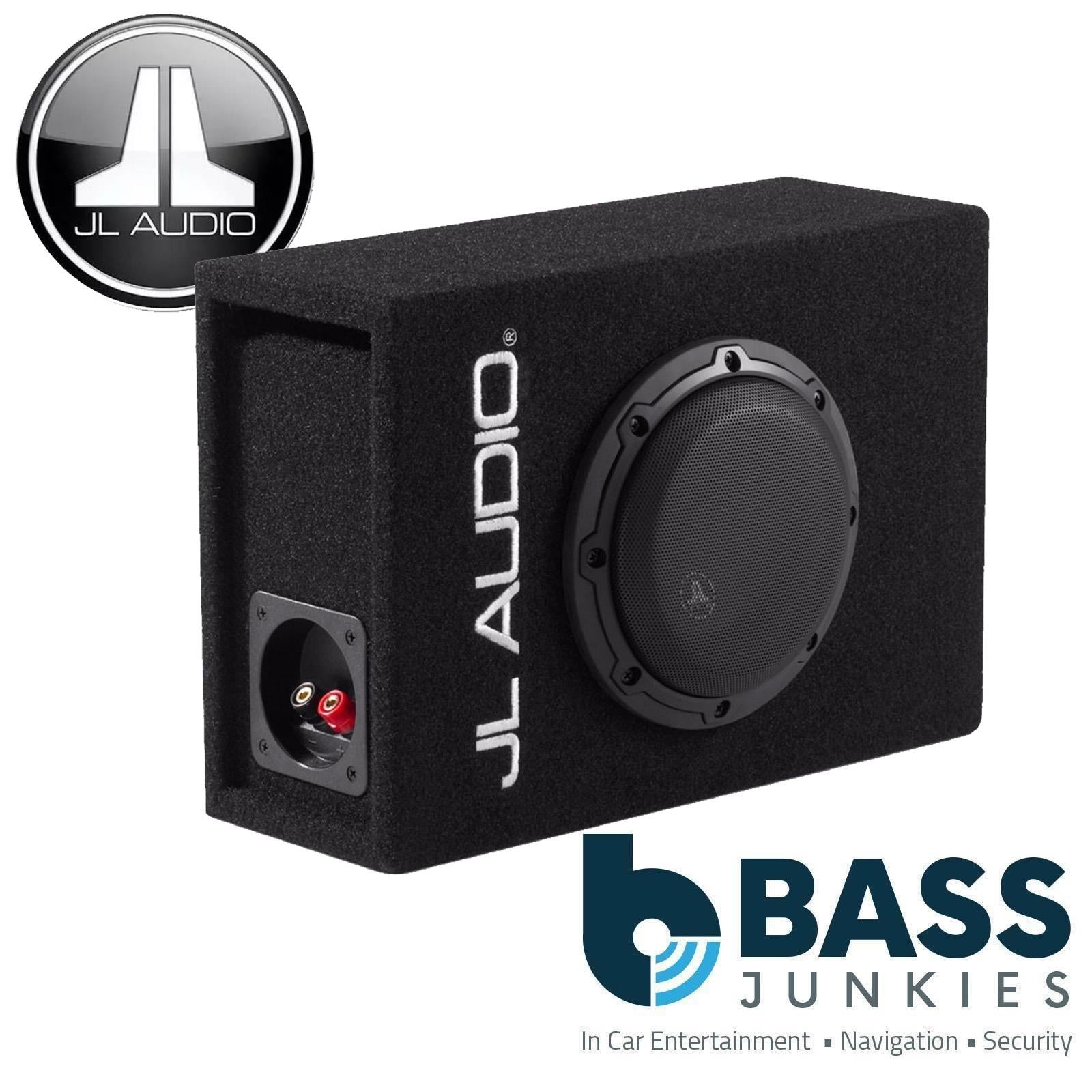 JL Audio CP106LG-W3v3 – Single 6.5″ W3v3 Subwoofer (150W, 4Ω) in Ported Enclosure, Black Carpet