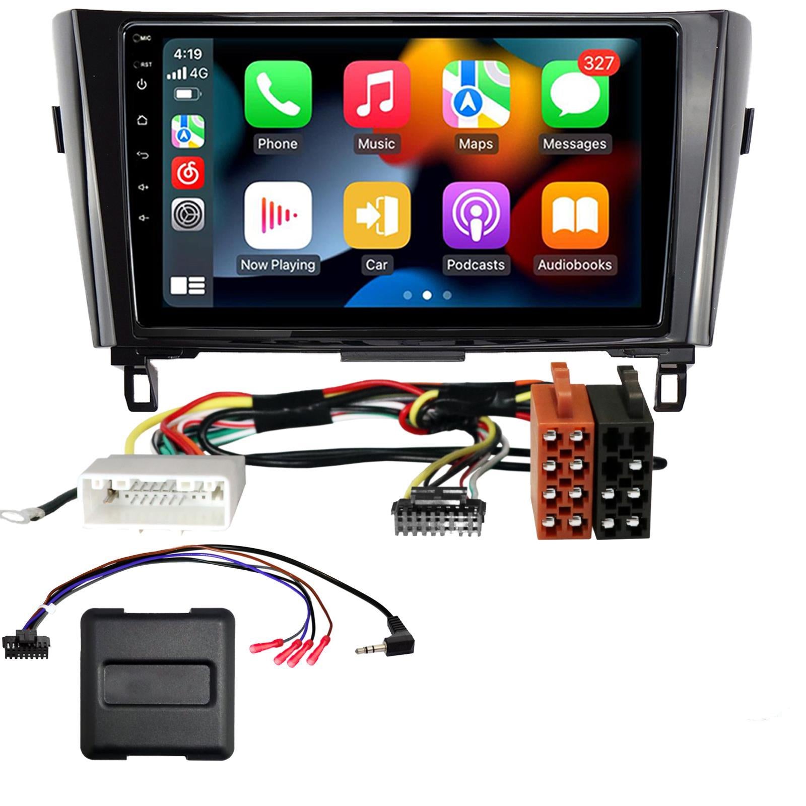 UPGRADED 9" CarPlay Android Car Stereo Kit For Nissan Qashqai X-Trail Black 2016 Onwards