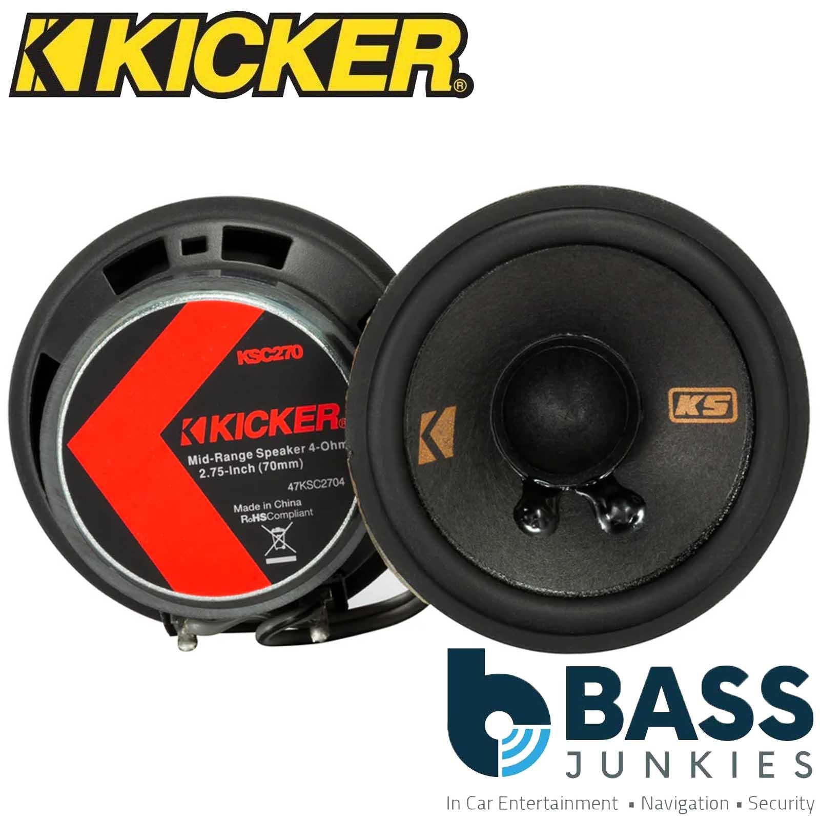 Kicker 51KSC2704 - 2.75" 100 Watts KS Series Factory Upgrade Speakers Pair