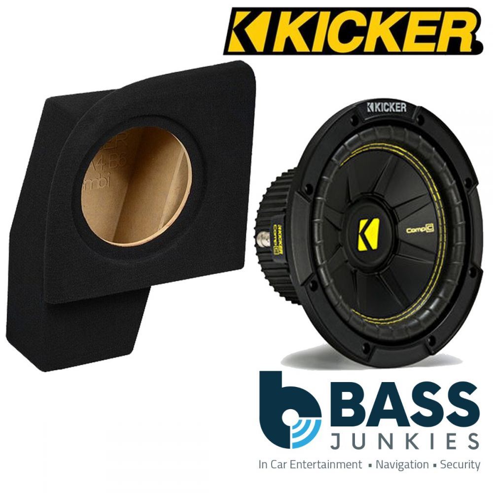 Audi A4 B6 2000-2006 Kicker CWCS104 - CompC 10" 25cm 500 Watts Car Subwoofer Custom Bass Box Kit