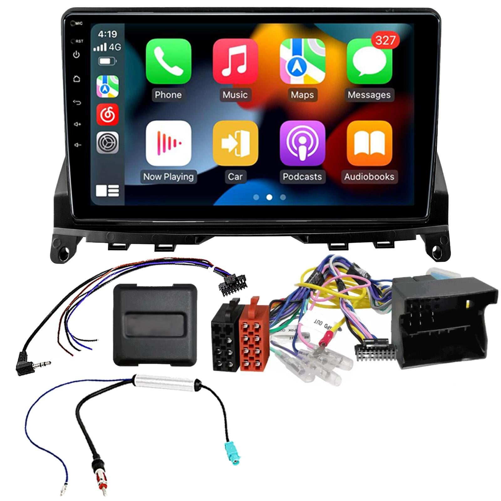 UPGRADED 9" CarPlay Android Car Stereo & Kit For Mercedes C Class W204 2007-2014