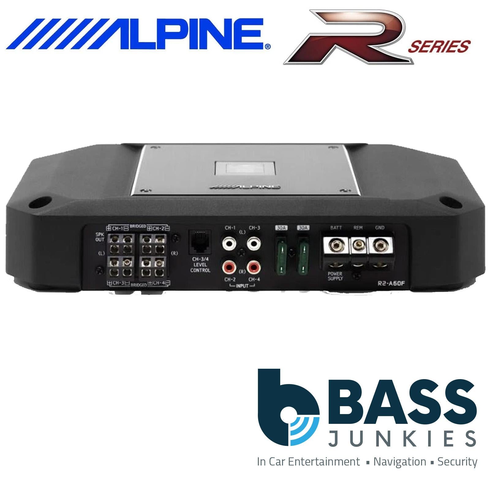 Alpine R2-A60F - 600 Watts RMS 4 Channel Class-D Car Amplifier Hi-Res Audio Amp