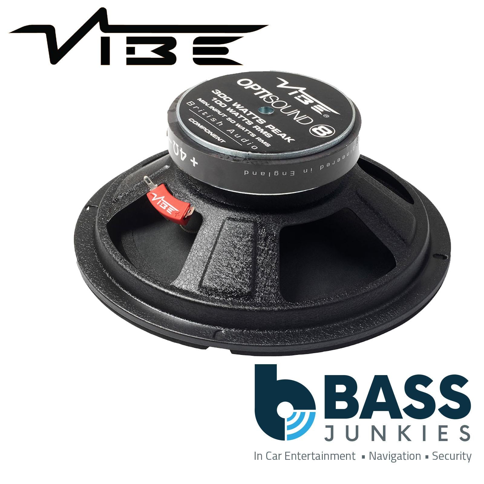 VIBE OPTI8-V9 - 600 Watts 8" Inch 20cm 4 Ohm Midrange Car Door Speakers Pair