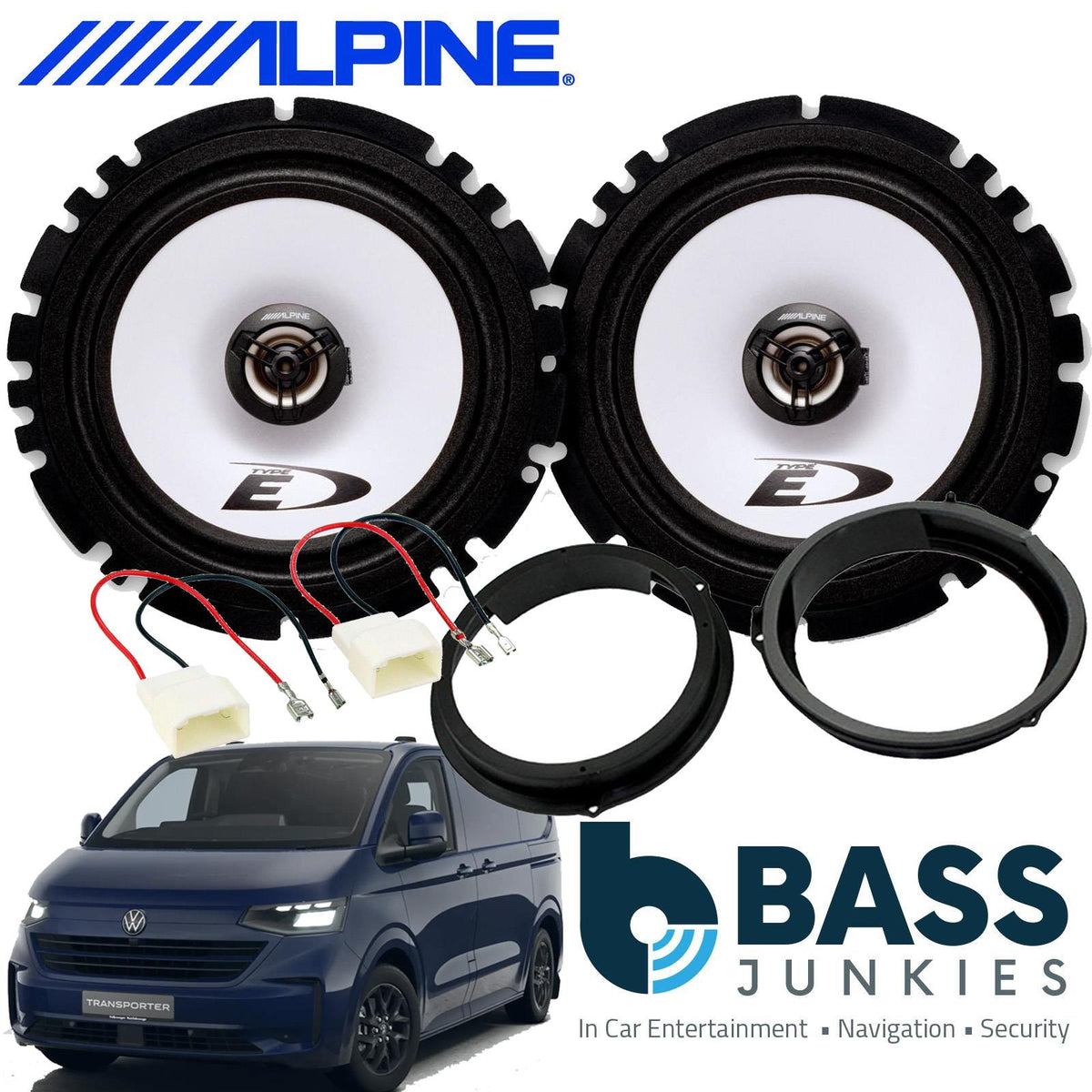 VW Transporter T7 2025 On 440 Watts Alpine Front Door Car Speaker Upgrade Kit
