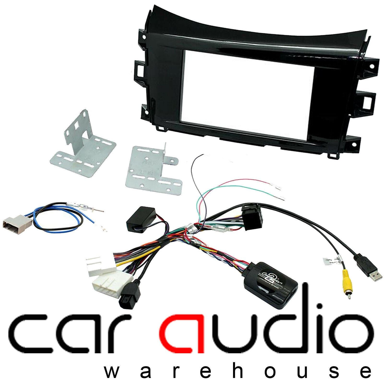 Connects2 CTKNS10 - Nissan Navara 2015 Onwards Double Din Fascia & Steering Wheel Interface Installation Kit