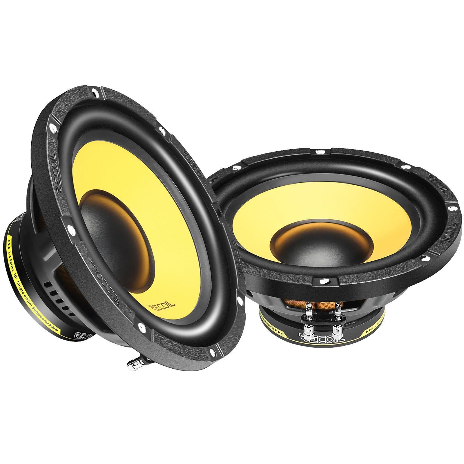 Recoil LW10S4 - 200 Watts 10" 25cm Single Voice Coil 4-Ohm Car Sub Subwoofer