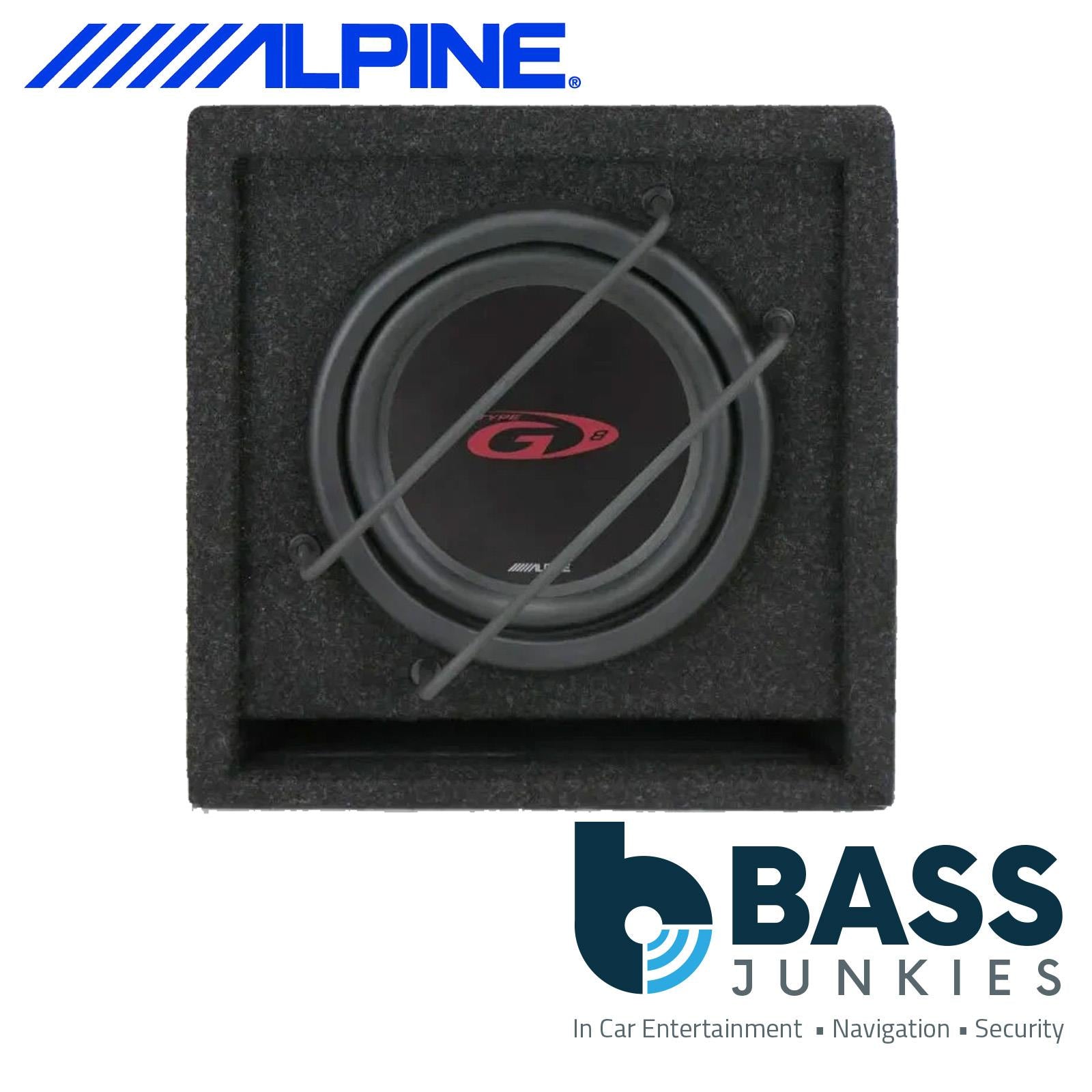 Alpine 8" 400 Watts Car Bass Box with 550 Watts Amplifier & Full Amp Kit Package