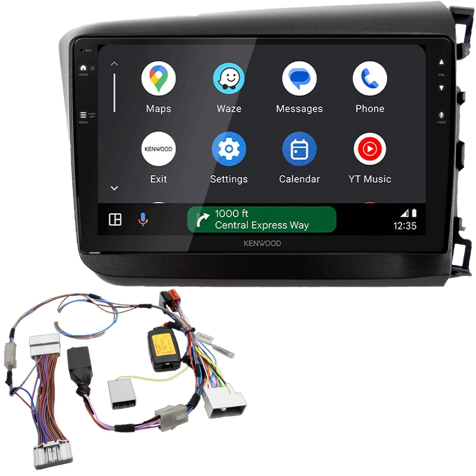 Kenwood 9" CarPlay Android Car Stereo Fitting Kit For Honda Civic 2012 Onwards