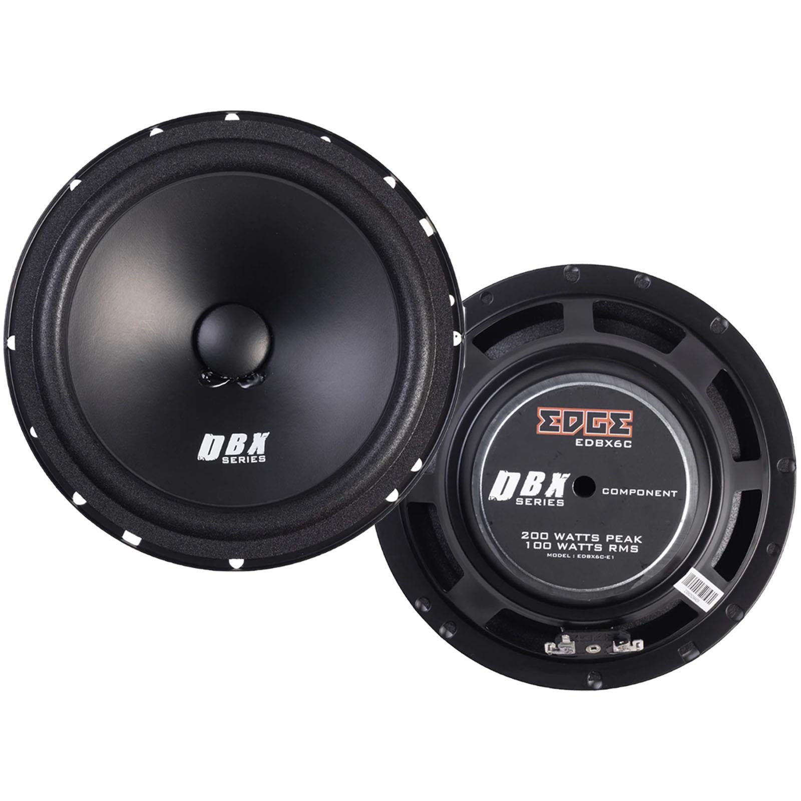 Edge EDBX6C-E1 - 6.5" 400 Watts 3-Way Component Car Front Rear Door Speaker Kit