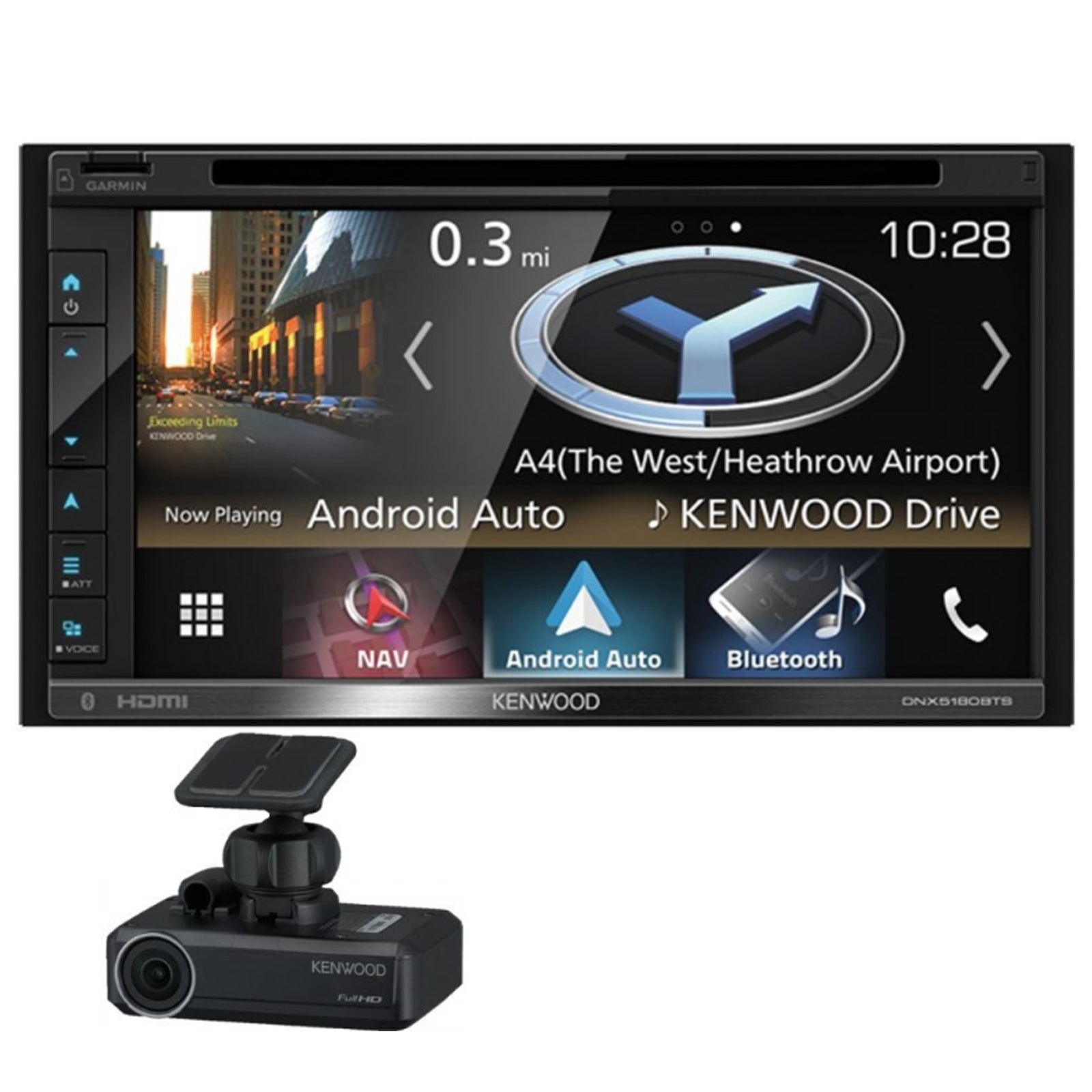 Kenwood DNX-5180BTS - 6.8” DVD CD MP3 USB Navigation Bluetooth Car AV Stereo Radio Tuner Player & Dash Camera